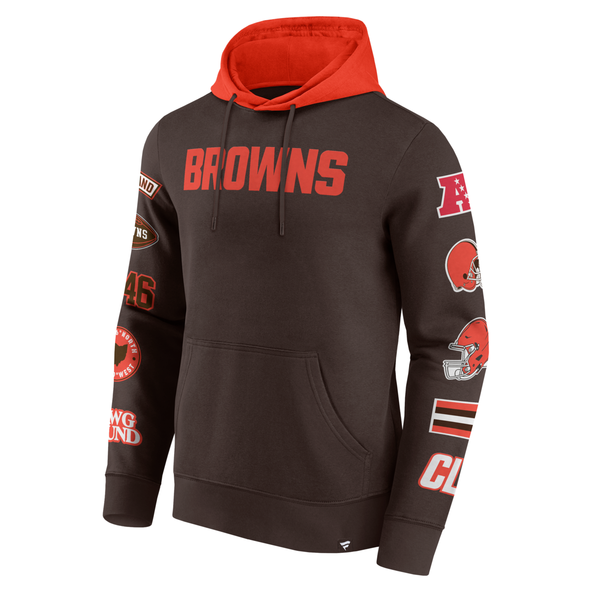 Fanatics - NFL - Colorblock Badge Fleece Hoodie - Cleveland Browns