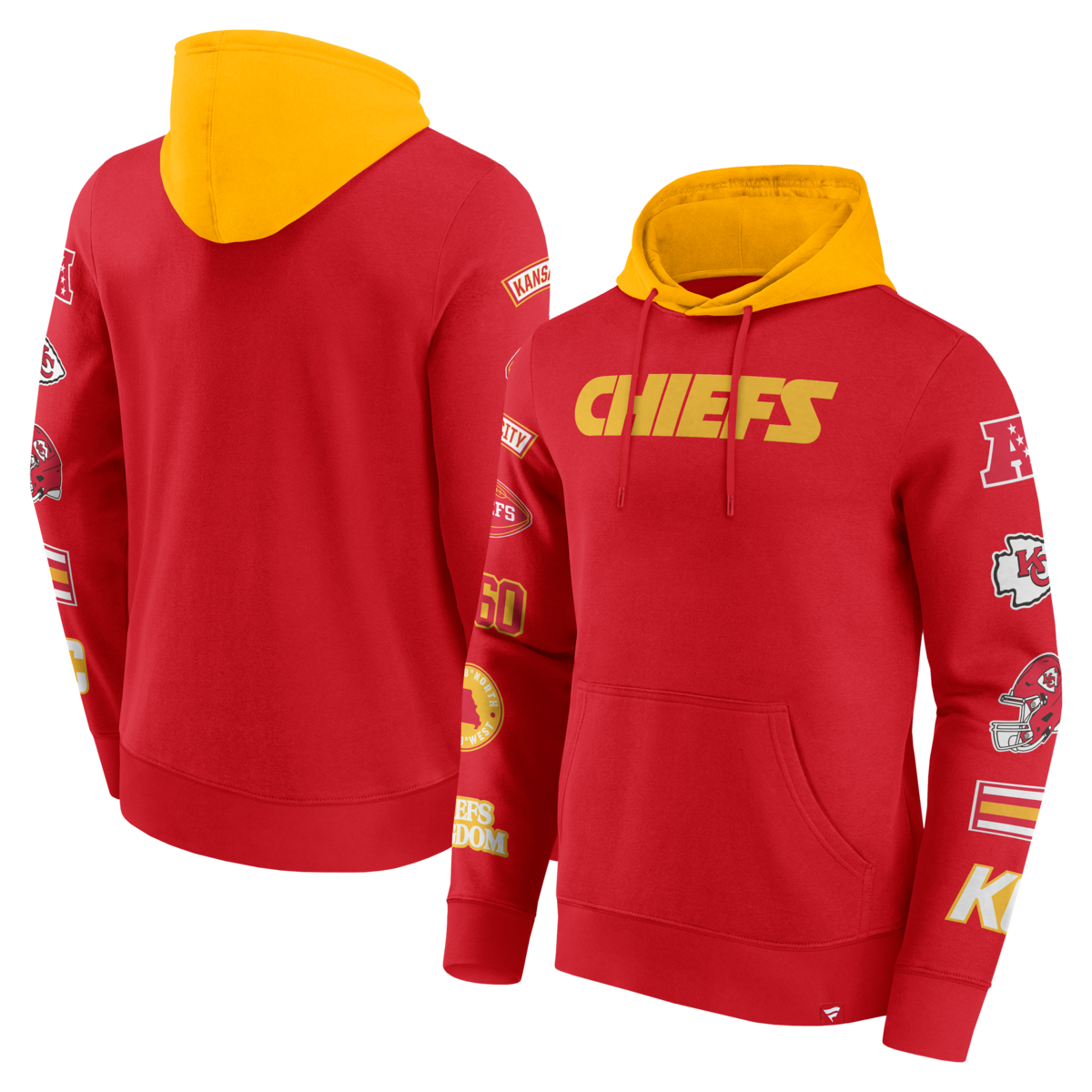 Fanatics - NFL - Colorblock Badge Fleece Hoodie - Kansas City Chiefs