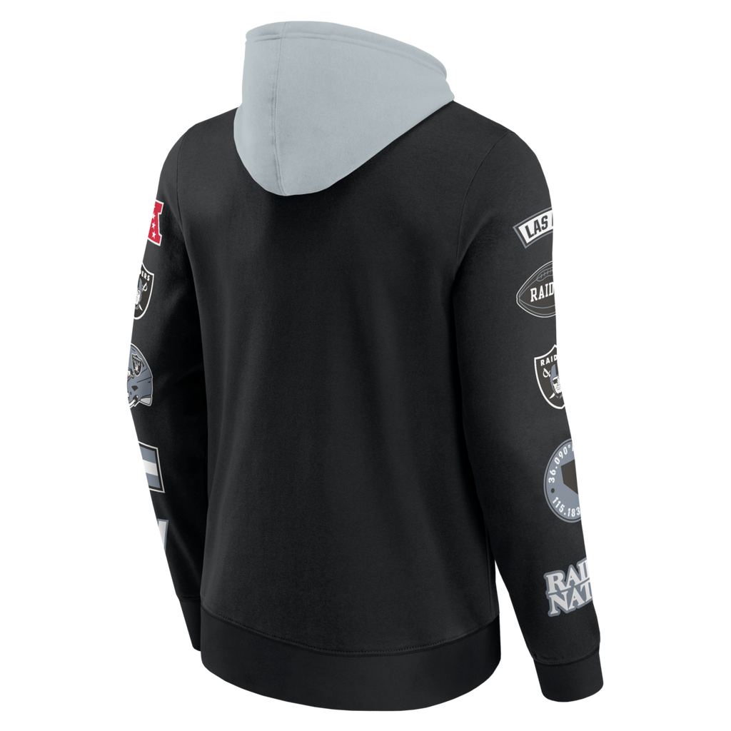 Fanatics - NFL - Colorblock Badge Fleece Hoodie - Las Vegas Raiders
