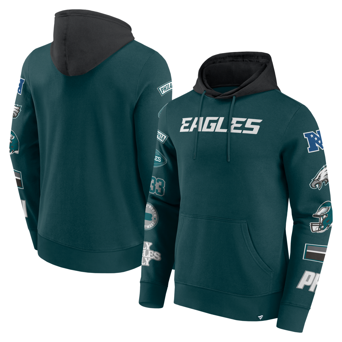 Fanatics - NFL - Colorblock Badge Fleece Hoodie - Philadelphia Eagles