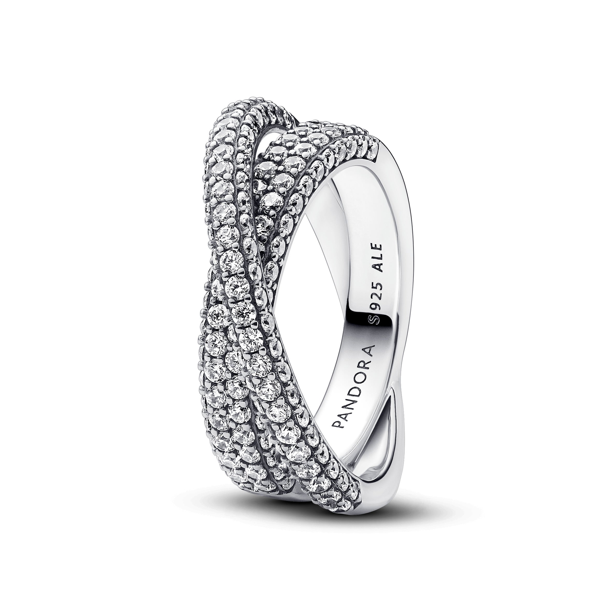 Pandora Timeless Pave Crossover Dual Band Ring