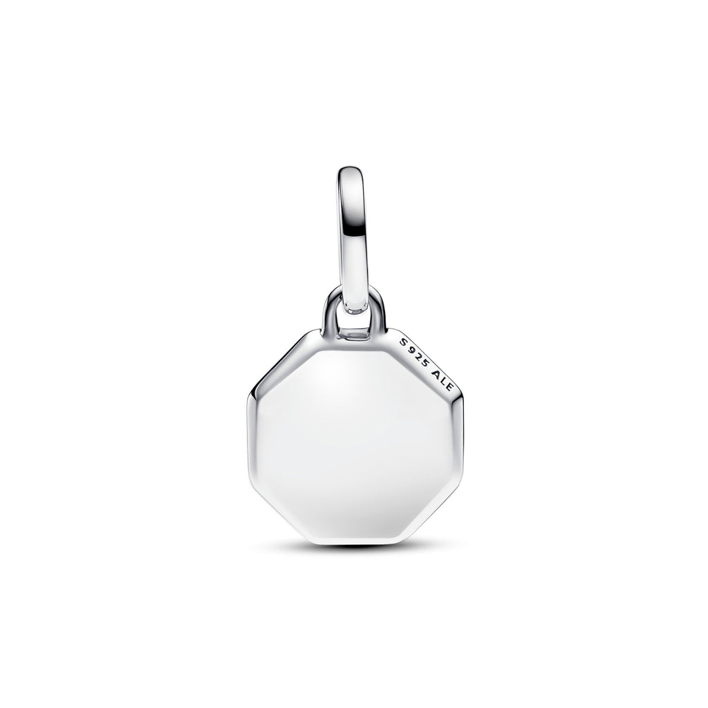 Pandora Turquoise-coloured Engravable Mini Medallion Charm