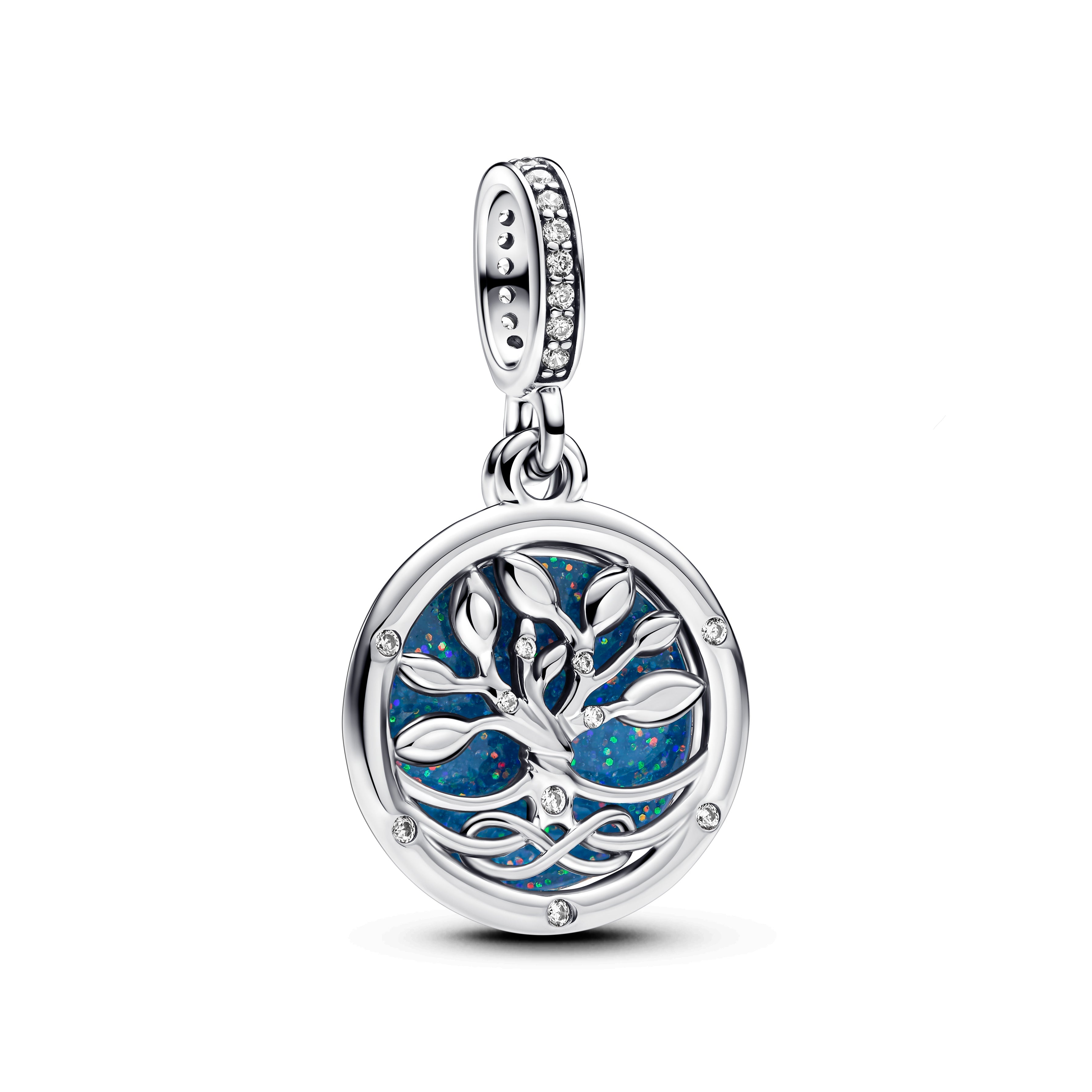 Pandora Glow-in-the-Dark Infinity Tree Double Dangle Charm