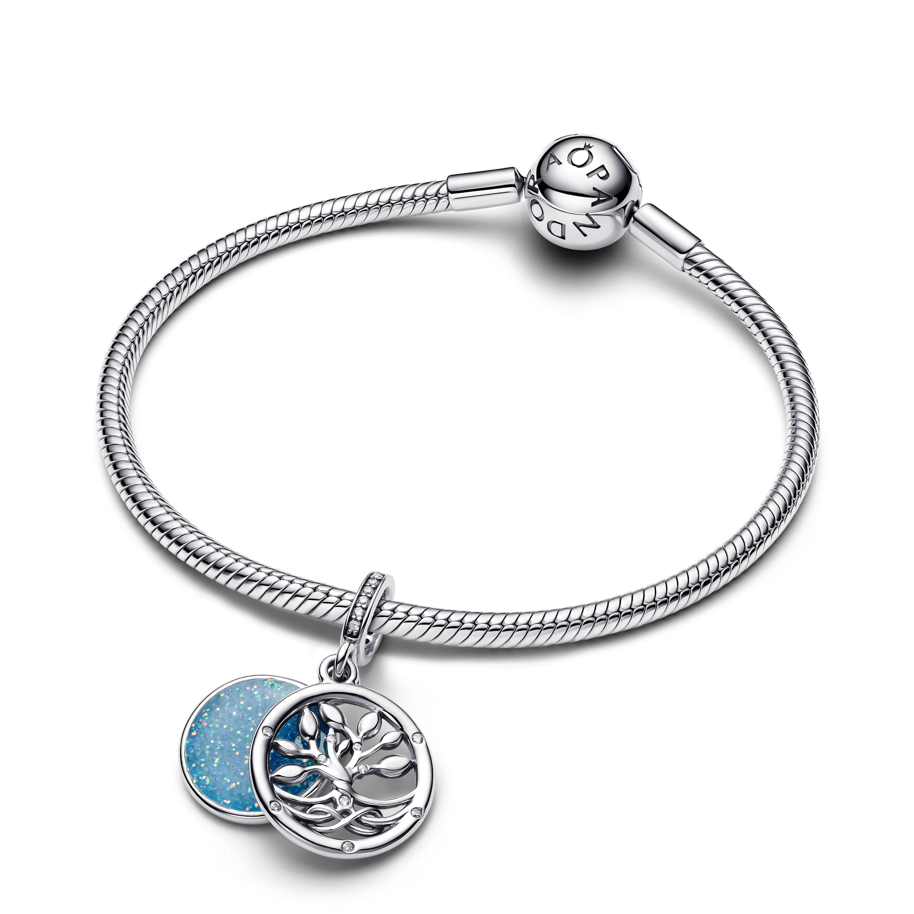 Pandora Glow-in-the-Dark Infinity Tree Double Dangle Charm