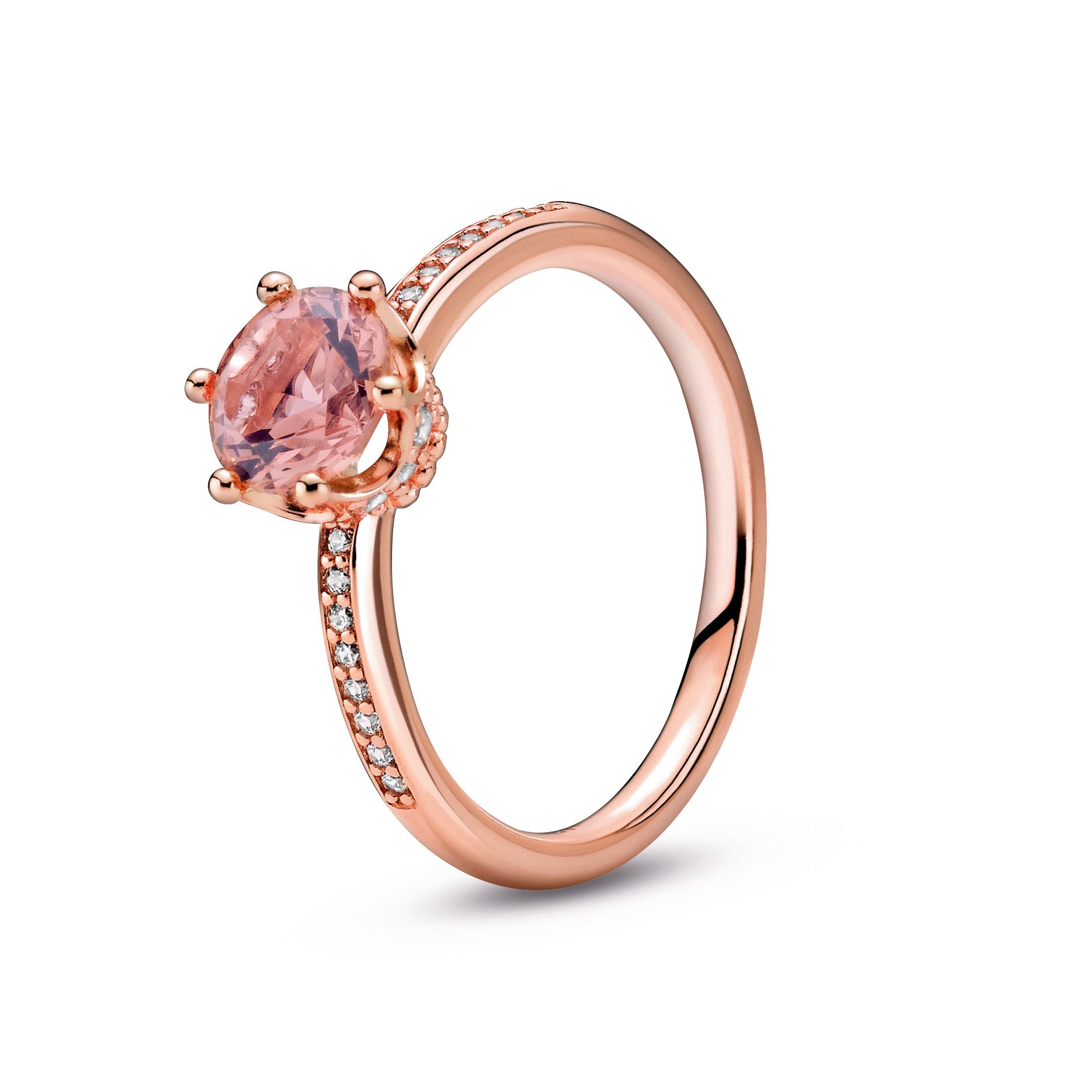 Pandora Pink Sparkling Crown Solitaire Ring