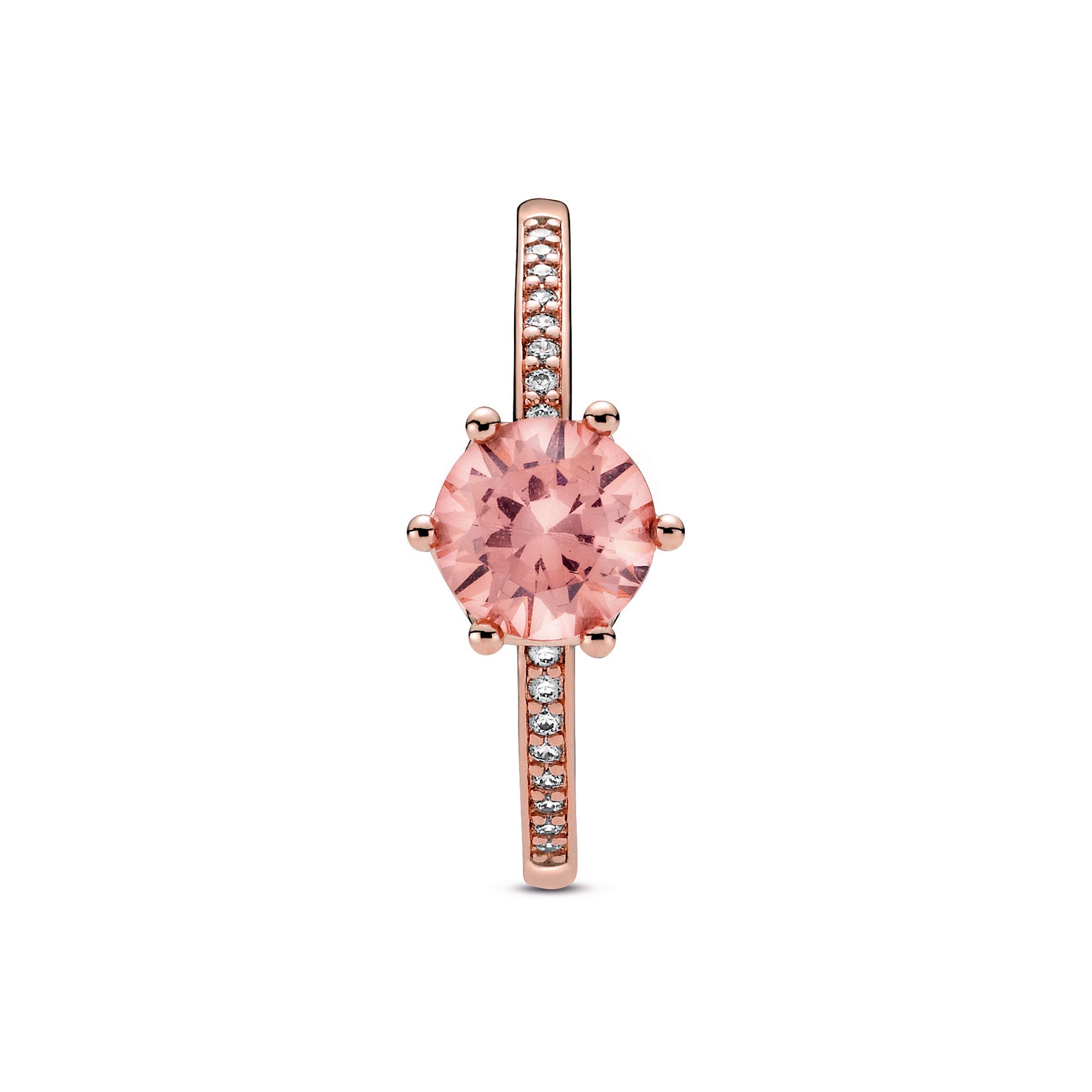 Pandora Pink Sparkling Crown Solitaire Ring