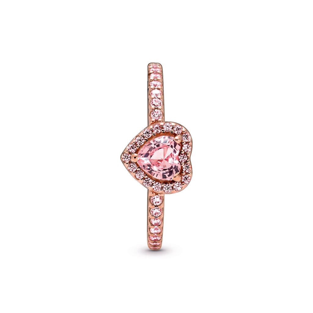 Pandora Sparkling Elevated Heart Ring
