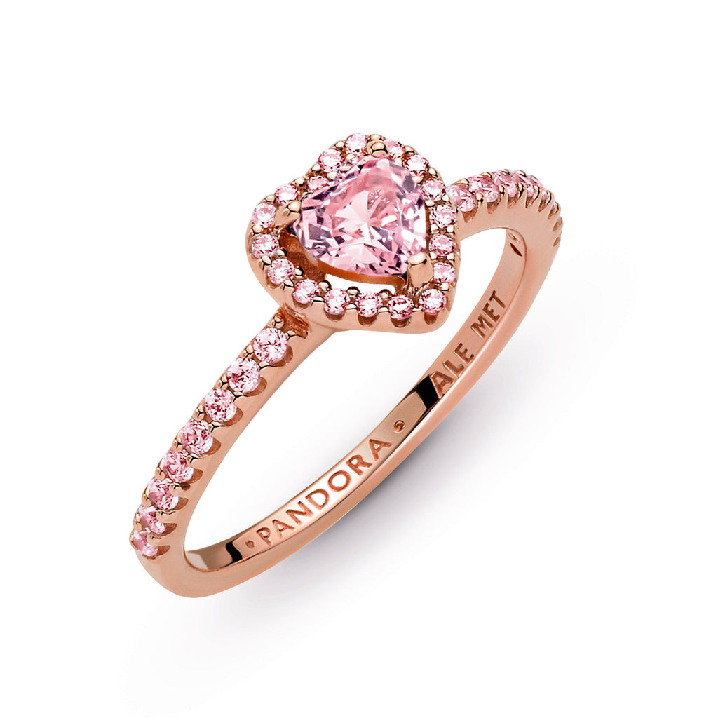 Pandora Sparkling Elevated Heart Ring