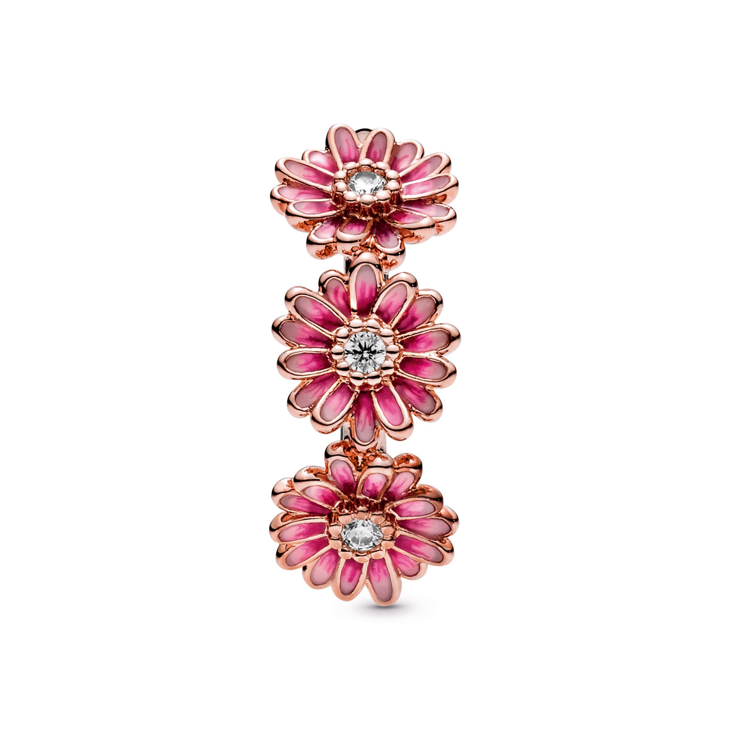Pandora Pink Daisy Flower Trio Ring