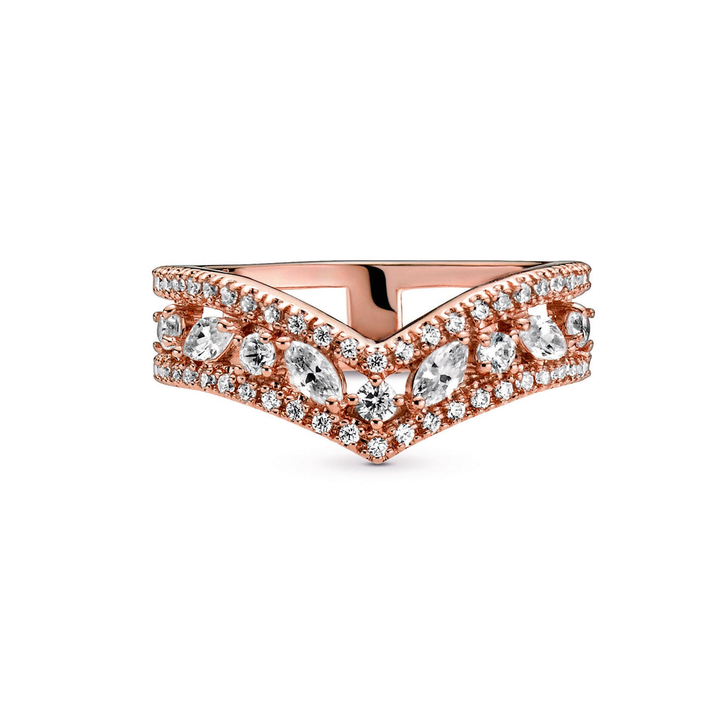 Pandora Sparkling Marquise Double Wishbone Ring