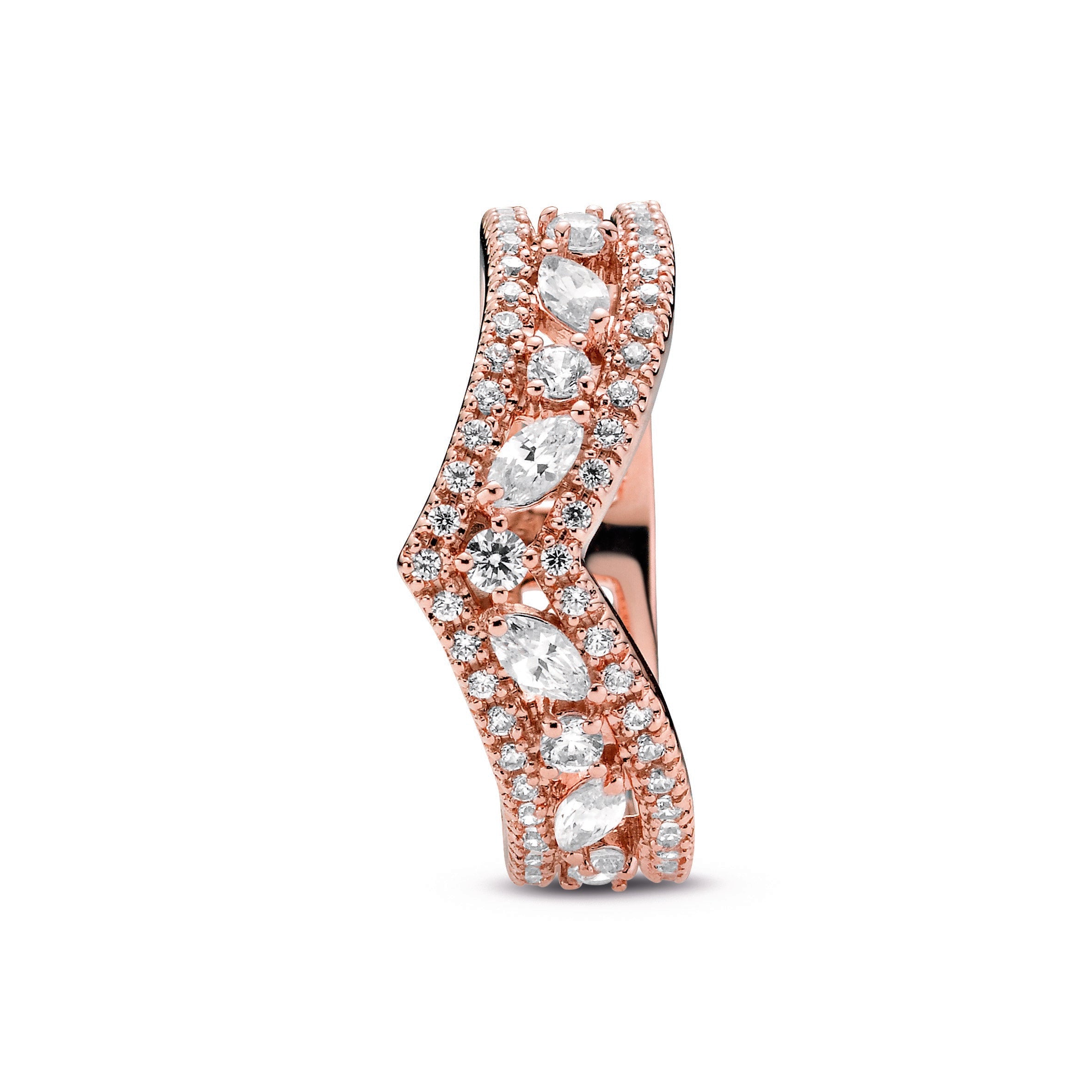 Pandora Sparkling Marquise Double Wishbone Ring
