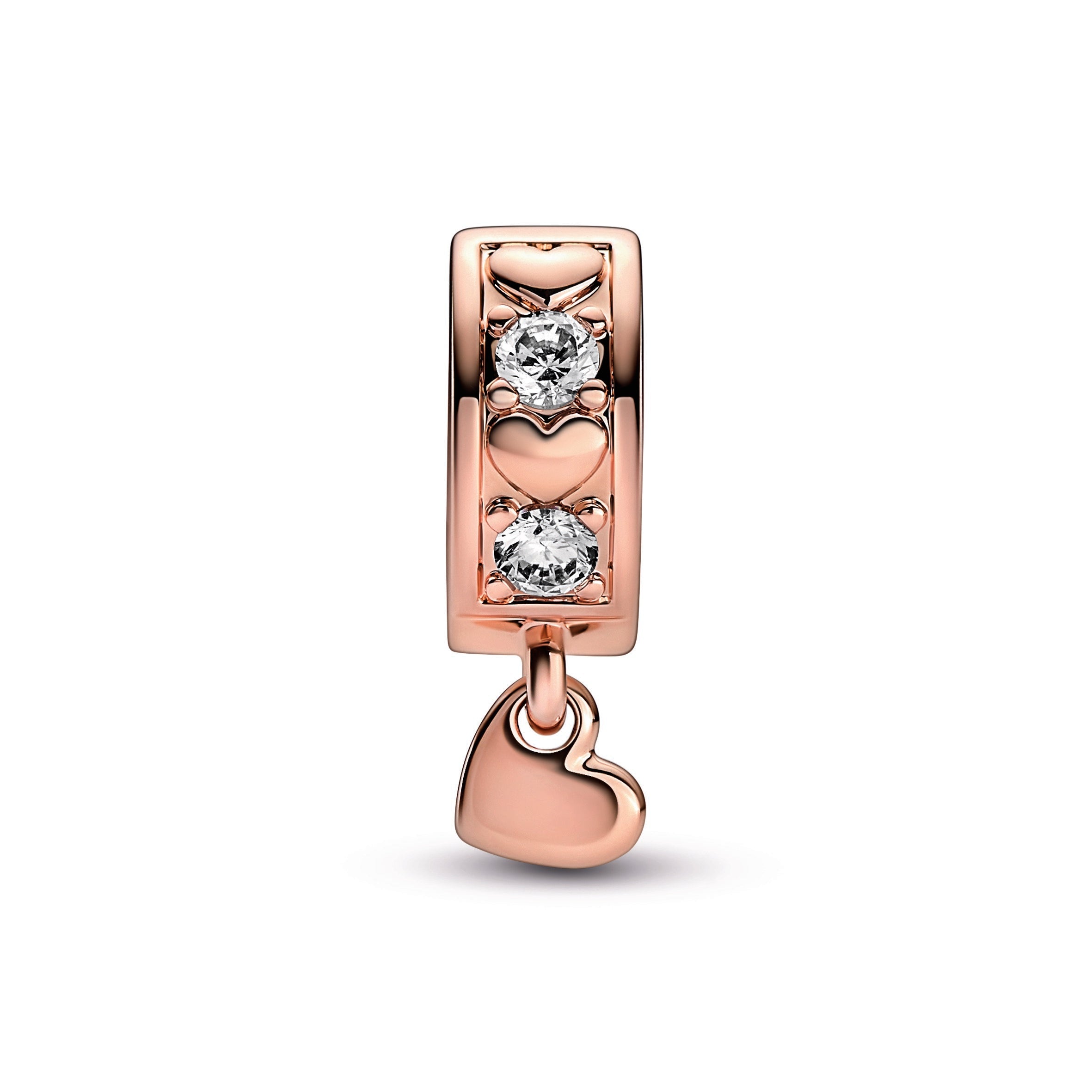 Pandora Infinite Hearts Sparkling Dangling Clip Charm