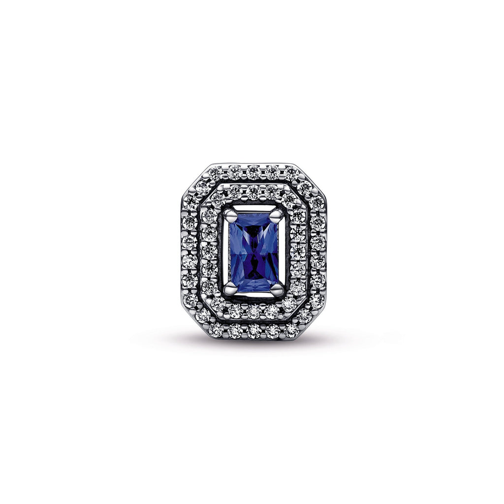 Pandora Blue Sparkling Levelled Rectangular Charm