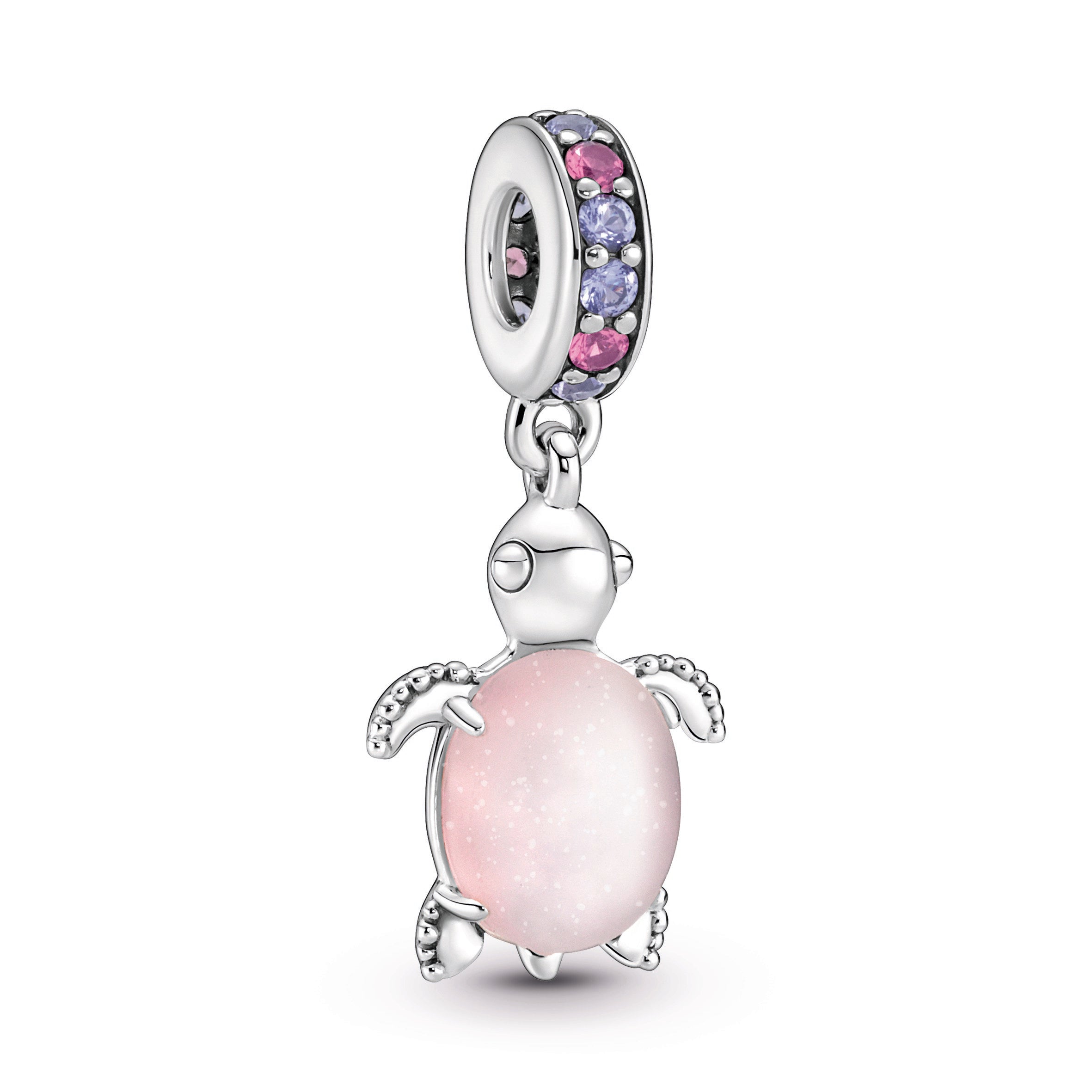 Pandora Murano Glass Pink Sea Turtle Dangle Charm