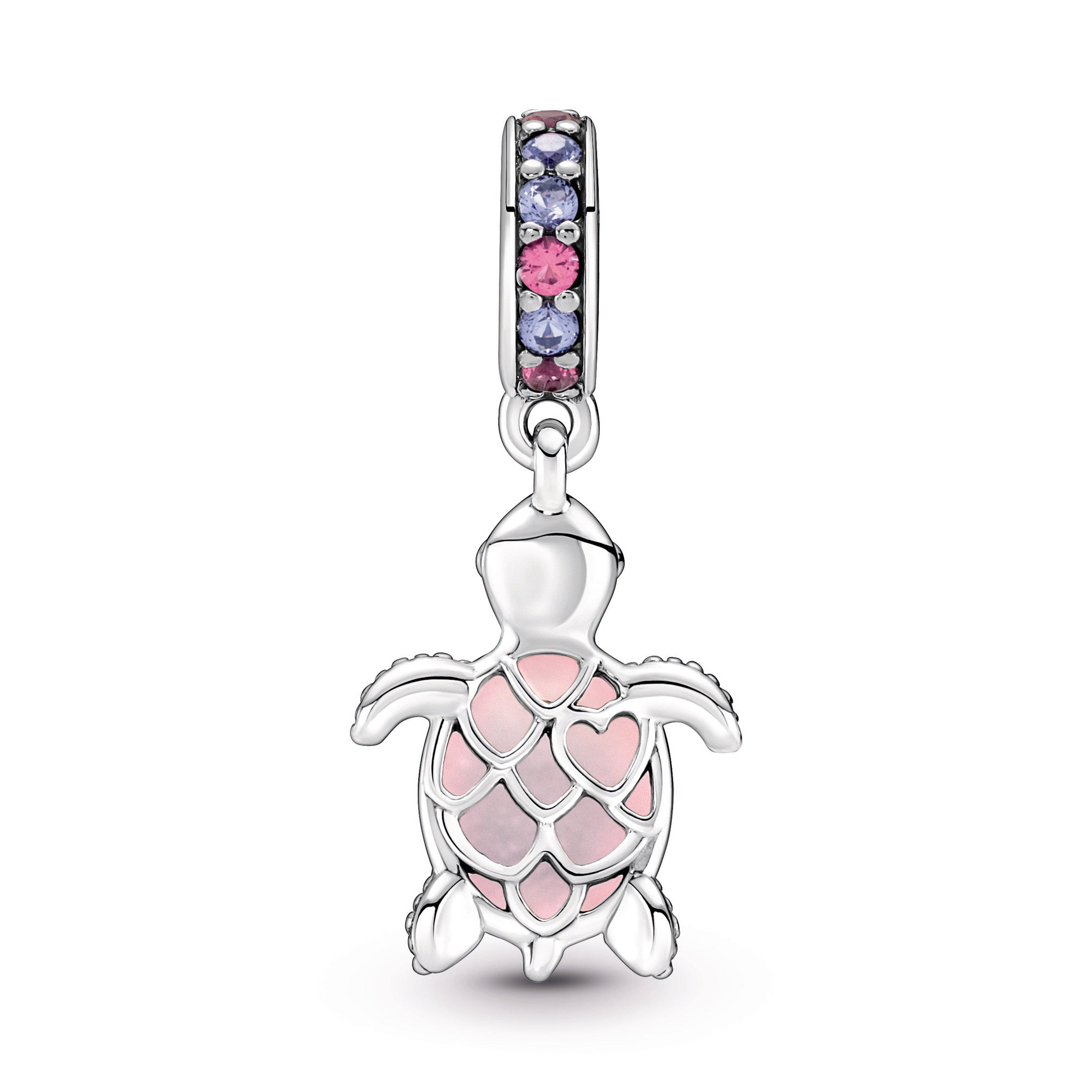 Pandora Murano Glass Pink Sea Turtle Dangle Charm