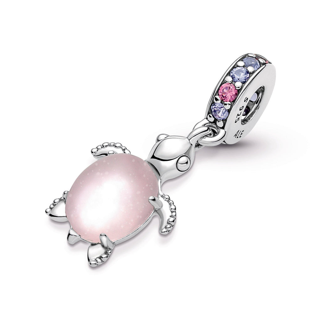 Pandora Murano Glass Pink Sea Turtle Dangle Charm