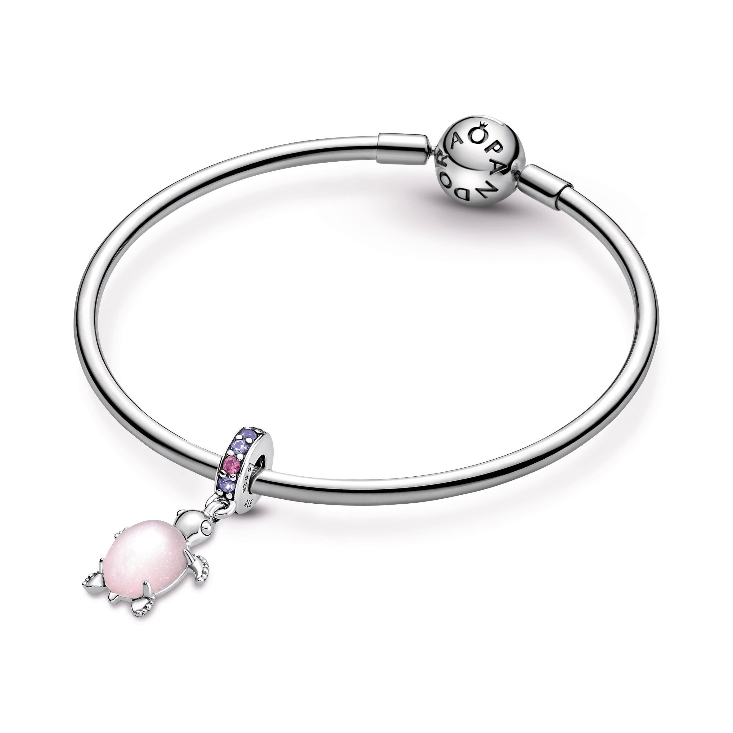 Pandora Murano Glass Pink Sea Turtle Dangle Charm