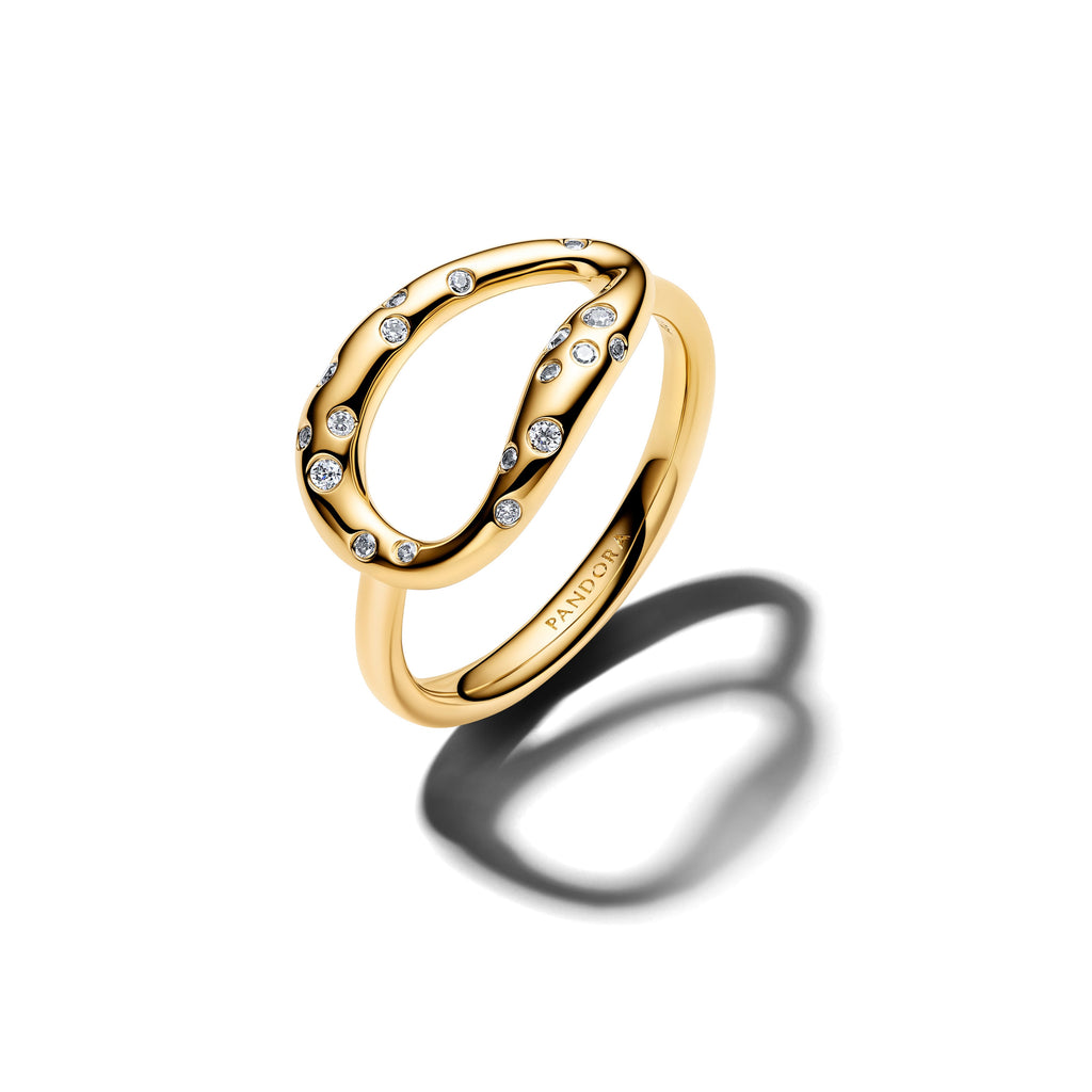 Pandora Organically Shaped Stone-Set Statement Ring