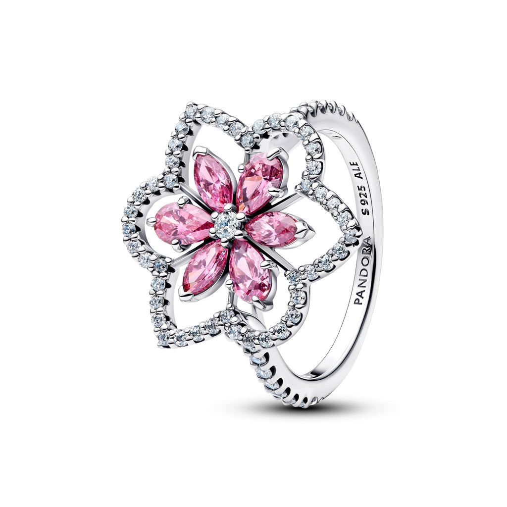 Pandora Double Flower Cocktail Ring