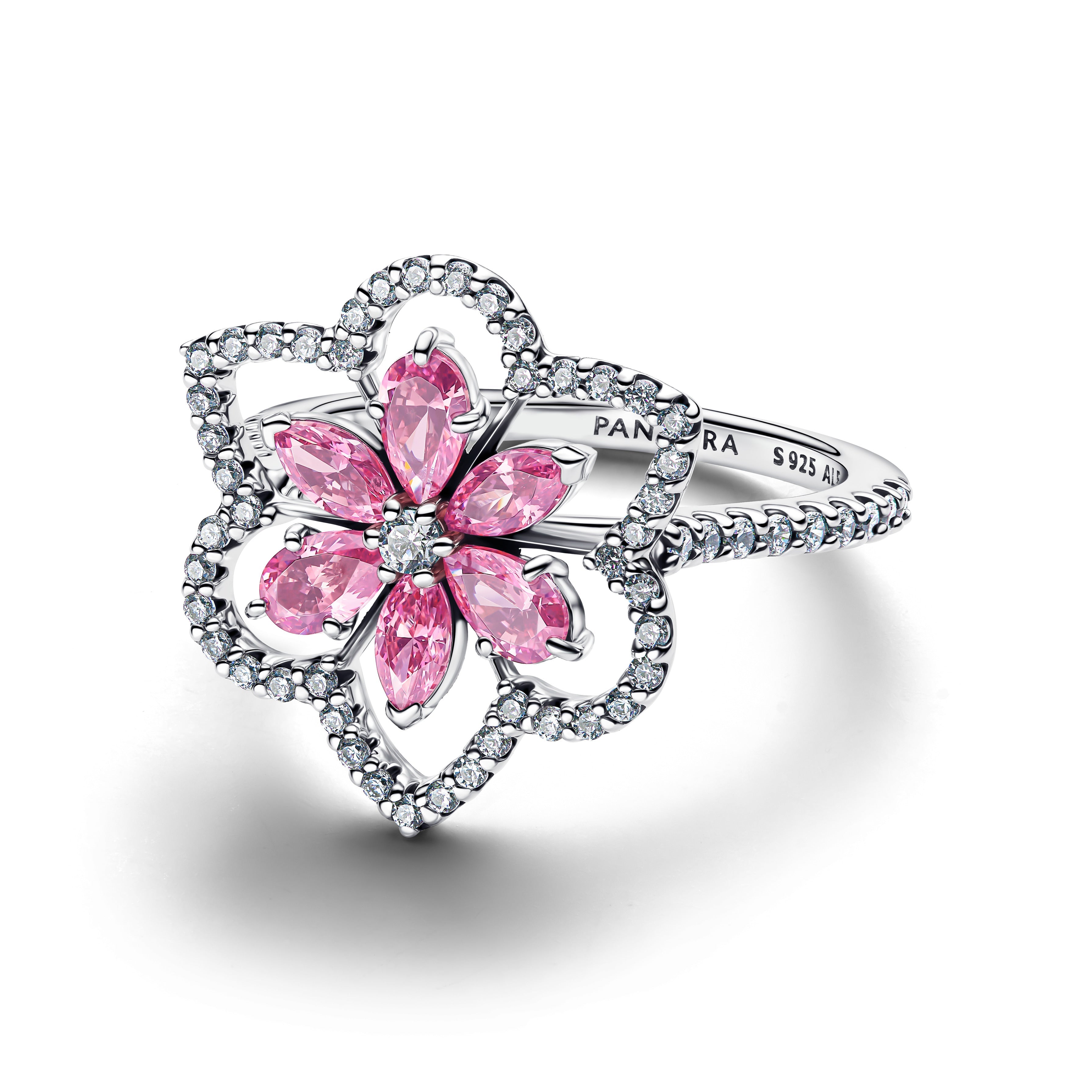 Pandora Double Flower Cocktail Ring