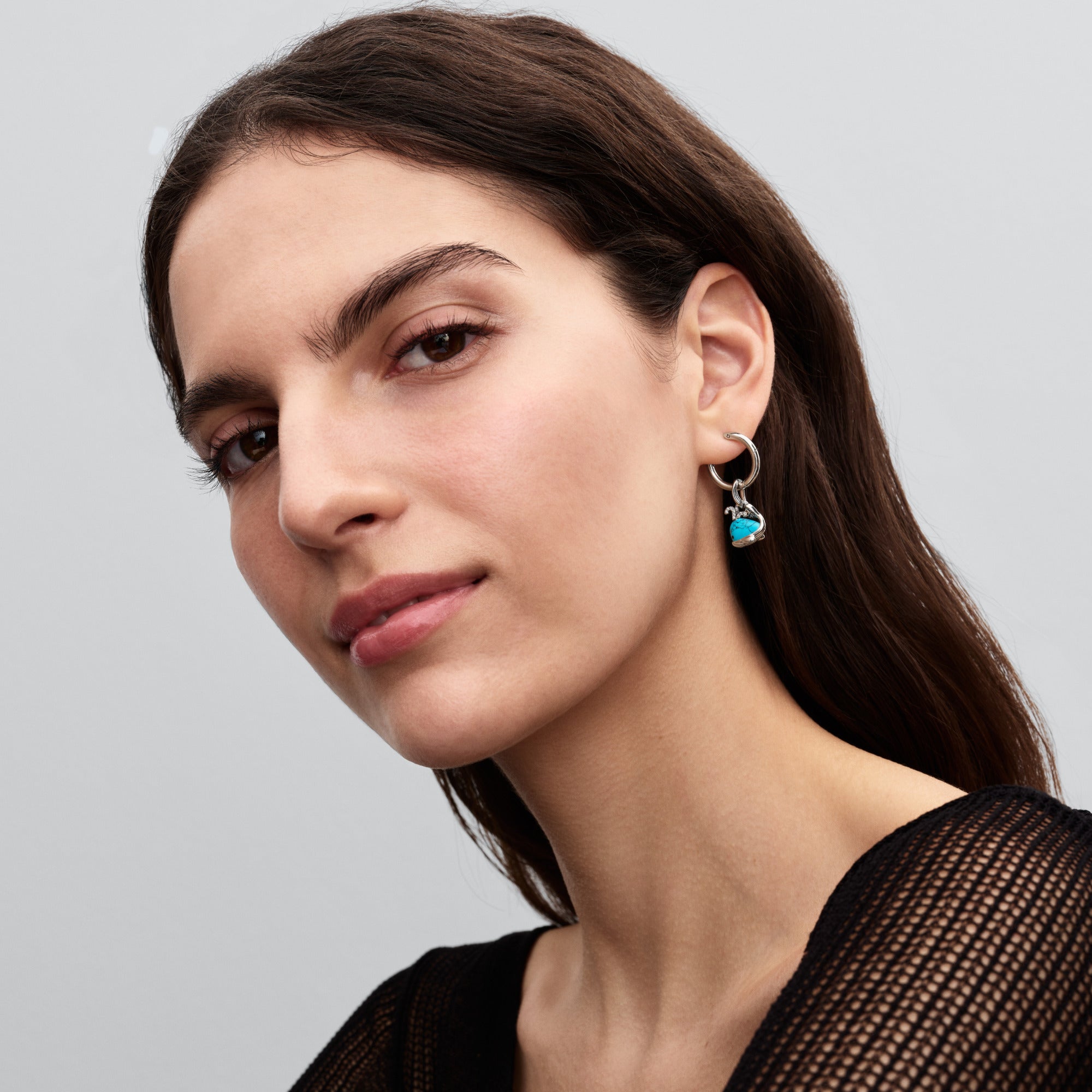 Pandora Turquoise-colored Whale Dangle Charm