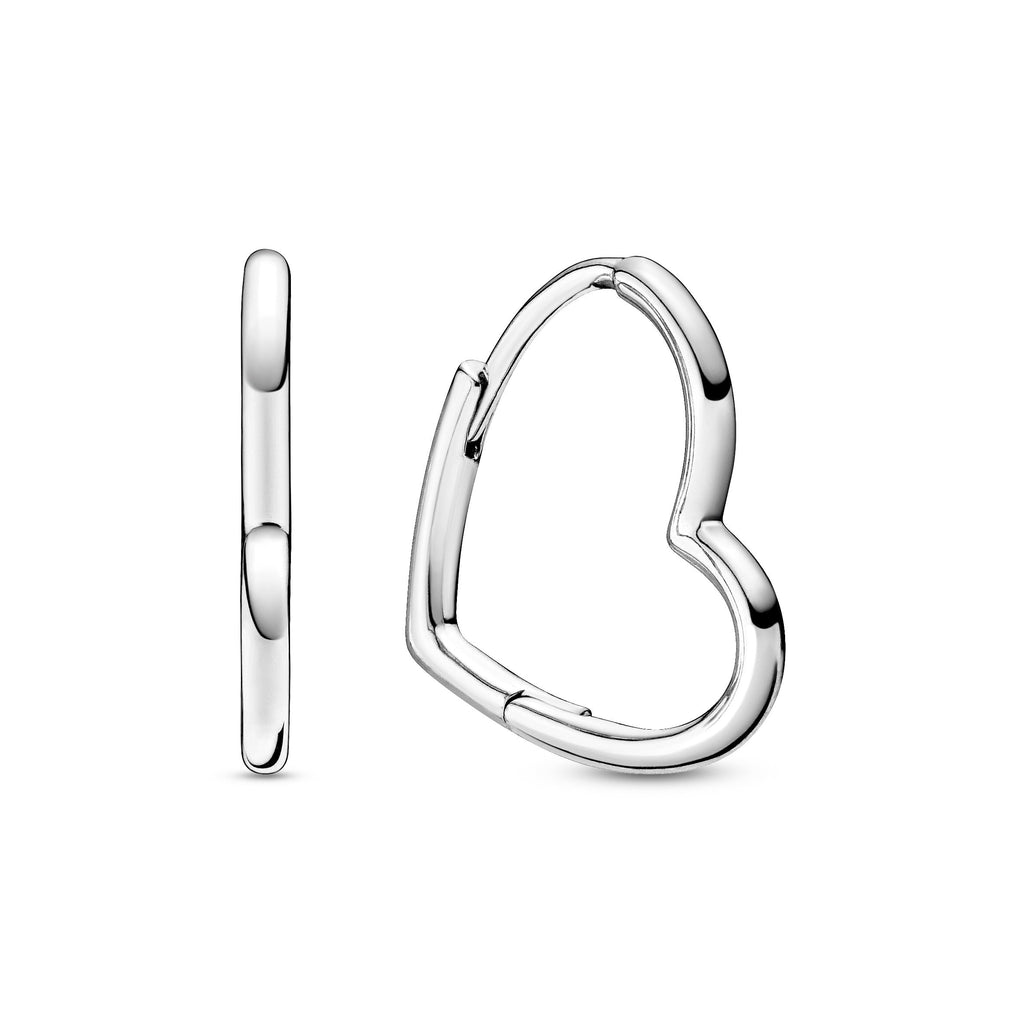 Pandora Asymmetrical Heart Hoop Earrings