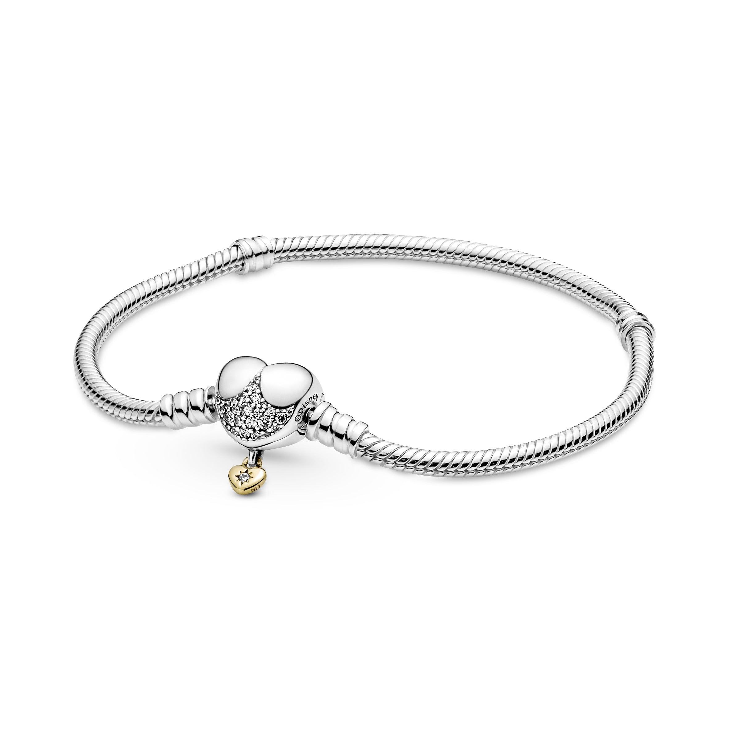 Pandora Disney Princess Pandora Moments Heart Snake Chain Bracelet