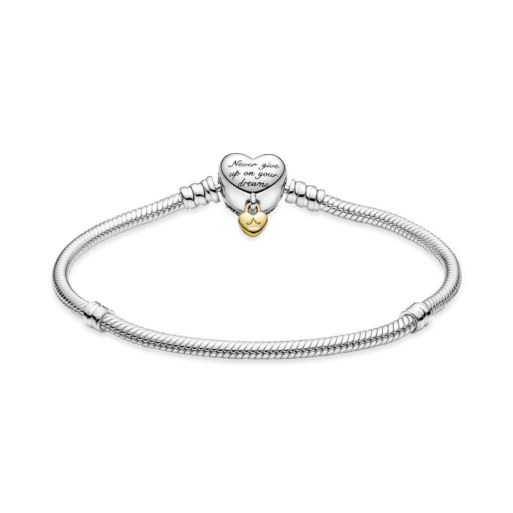 Pandora Disney Princess Pandora Moments Heart Snake Chain Bracelet