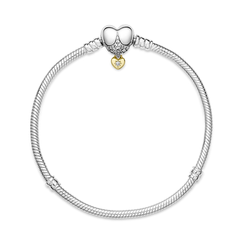 Pandora Disney Princess Pandora Moments Heart Snake Chain Bracelet