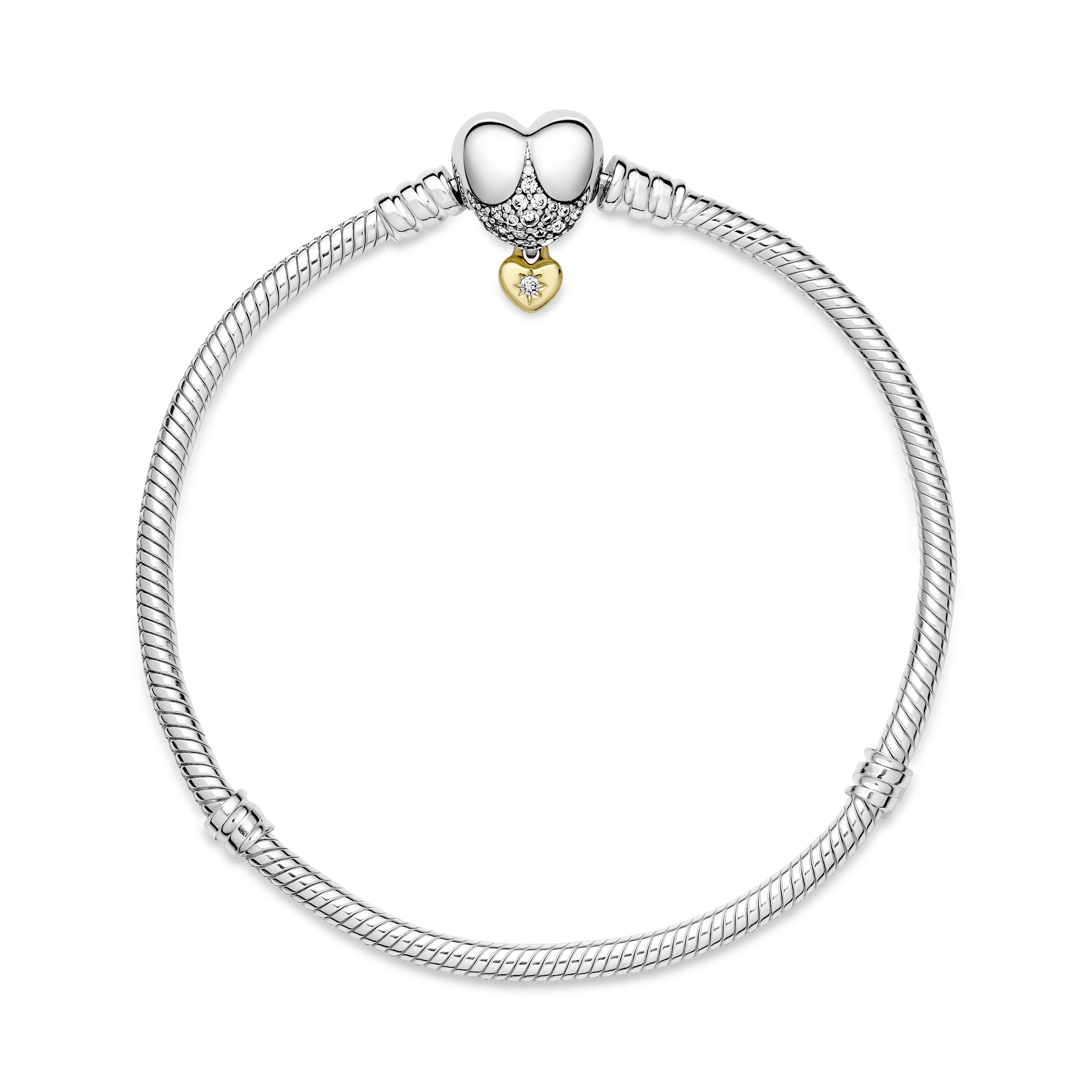 Pandora Disney Princess Pandora Moments Heart Snake Chain Bracelet