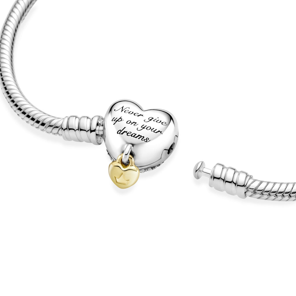 Pandora Disney Princess Pandora Moments Heart Snake Chain Bracelet