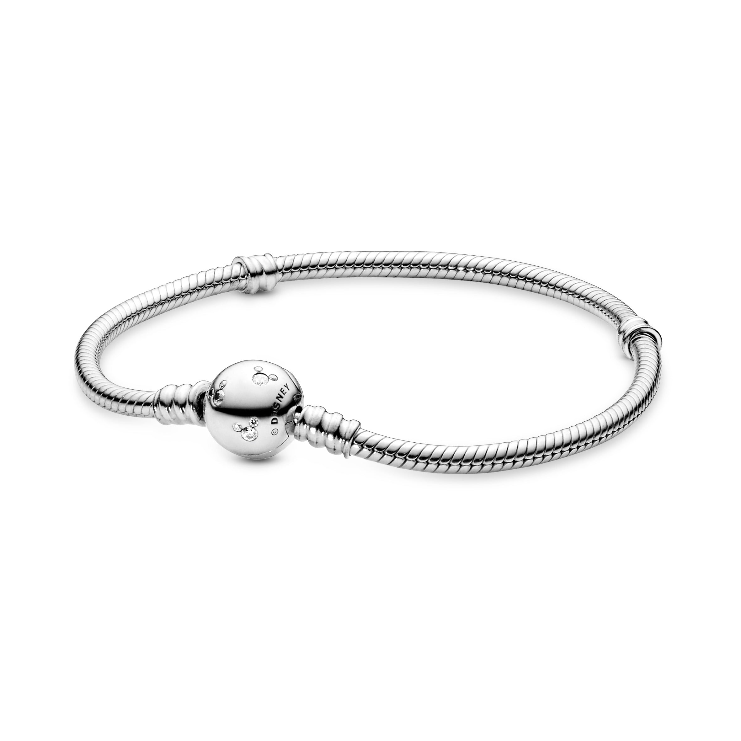 Pandora Disney, Pandora Moments Sparkling Mickey Mouse Snake Chain Bracelet