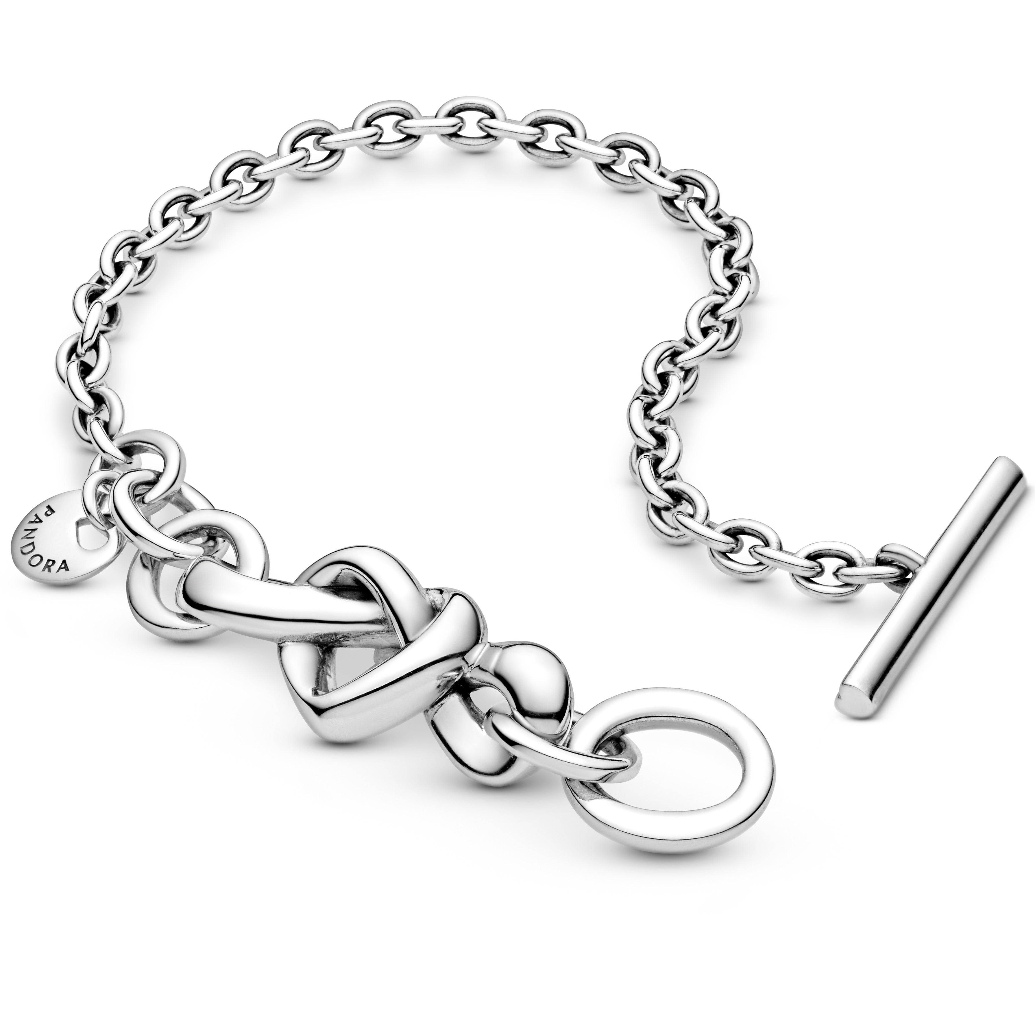 Pandora Knotted Heart T-Bar Bracelet