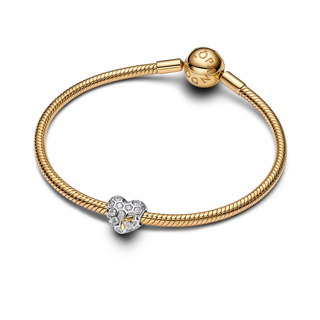 Pandora Bridgerton Honeycomb & Bee Heart Charm