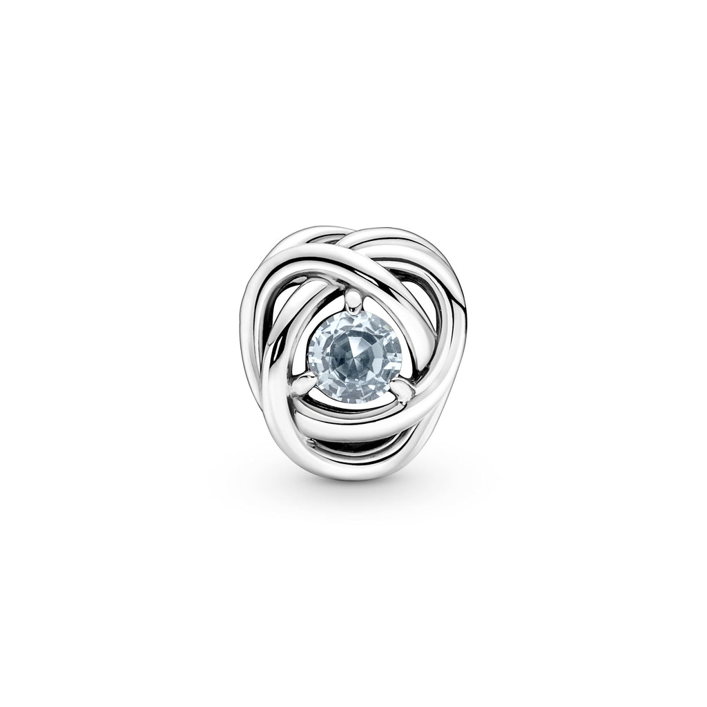 Pandora Sea Aqua Blue Eternity Circle Charm