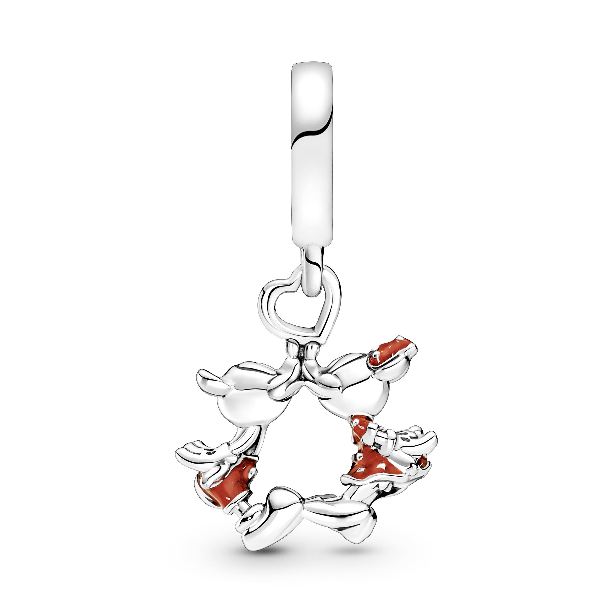 Pandora Disney Mickey Mouse & Minnie Mouse Kissing Dangle Charm