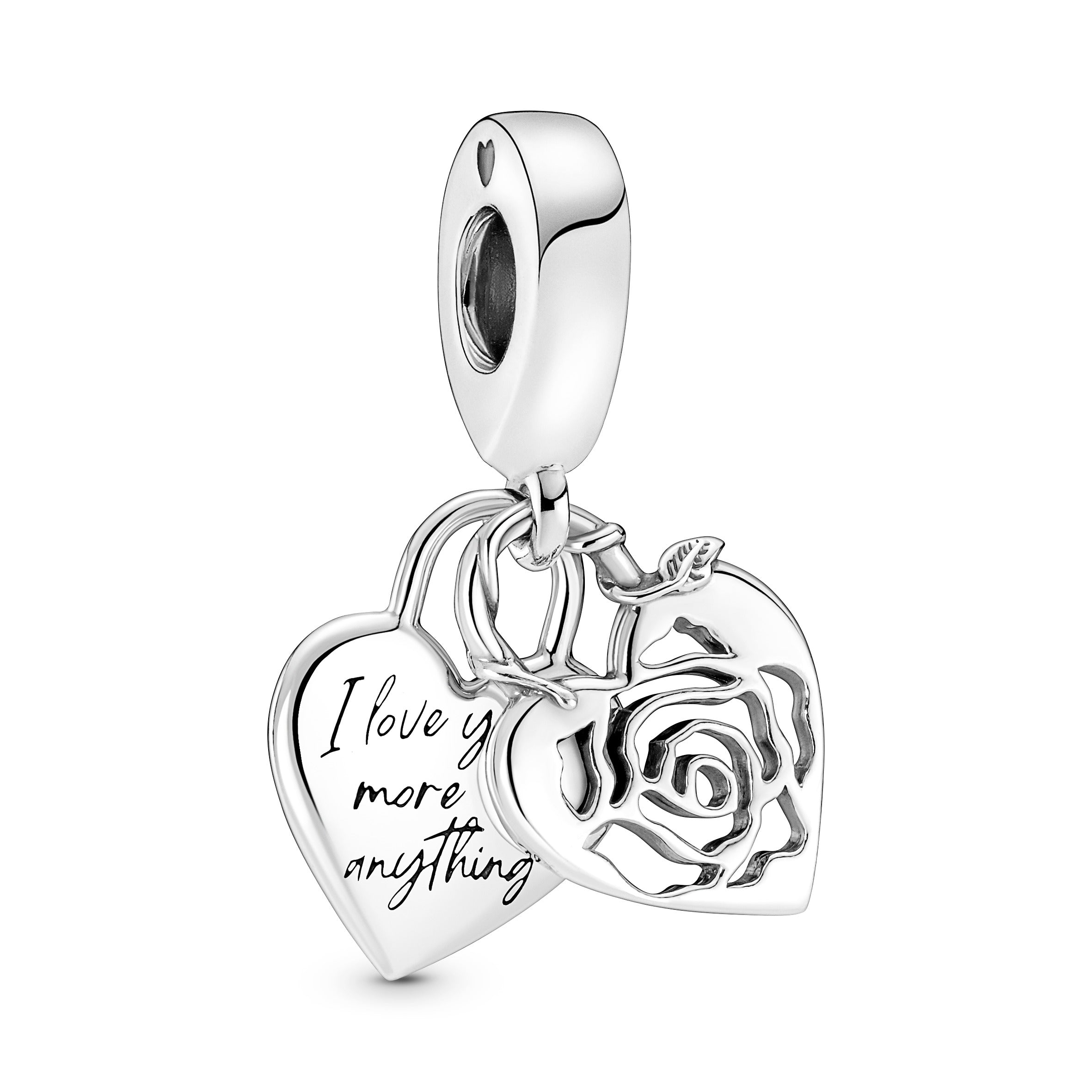 Pandora Rose Heart Padlock Dangle Charm