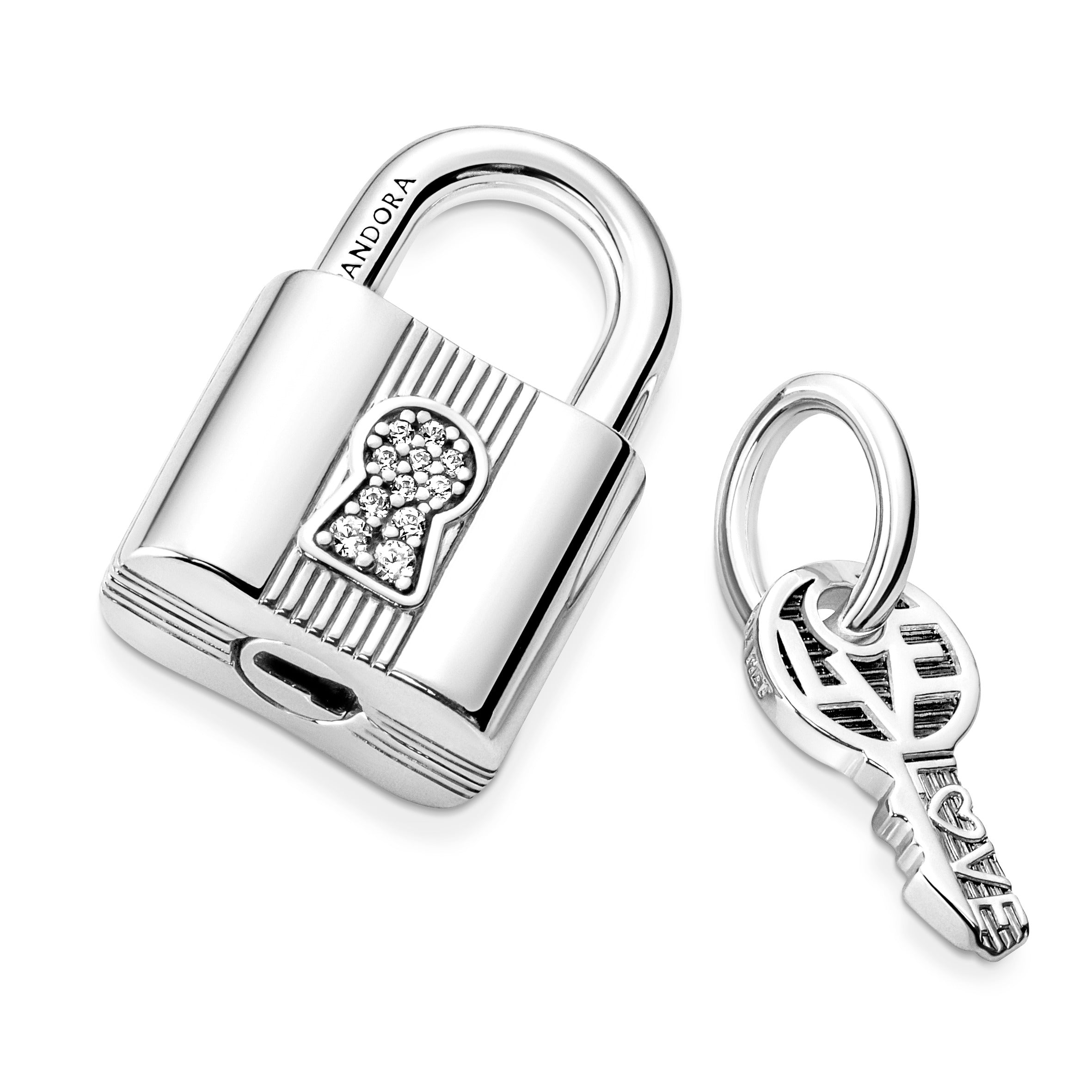 Pandora Padlock and Key Dangle Charm