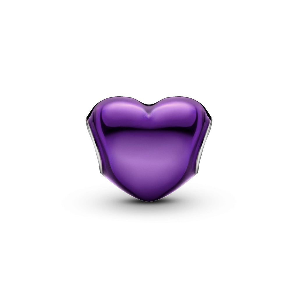 Pandora Metallic Purple Heart Charm