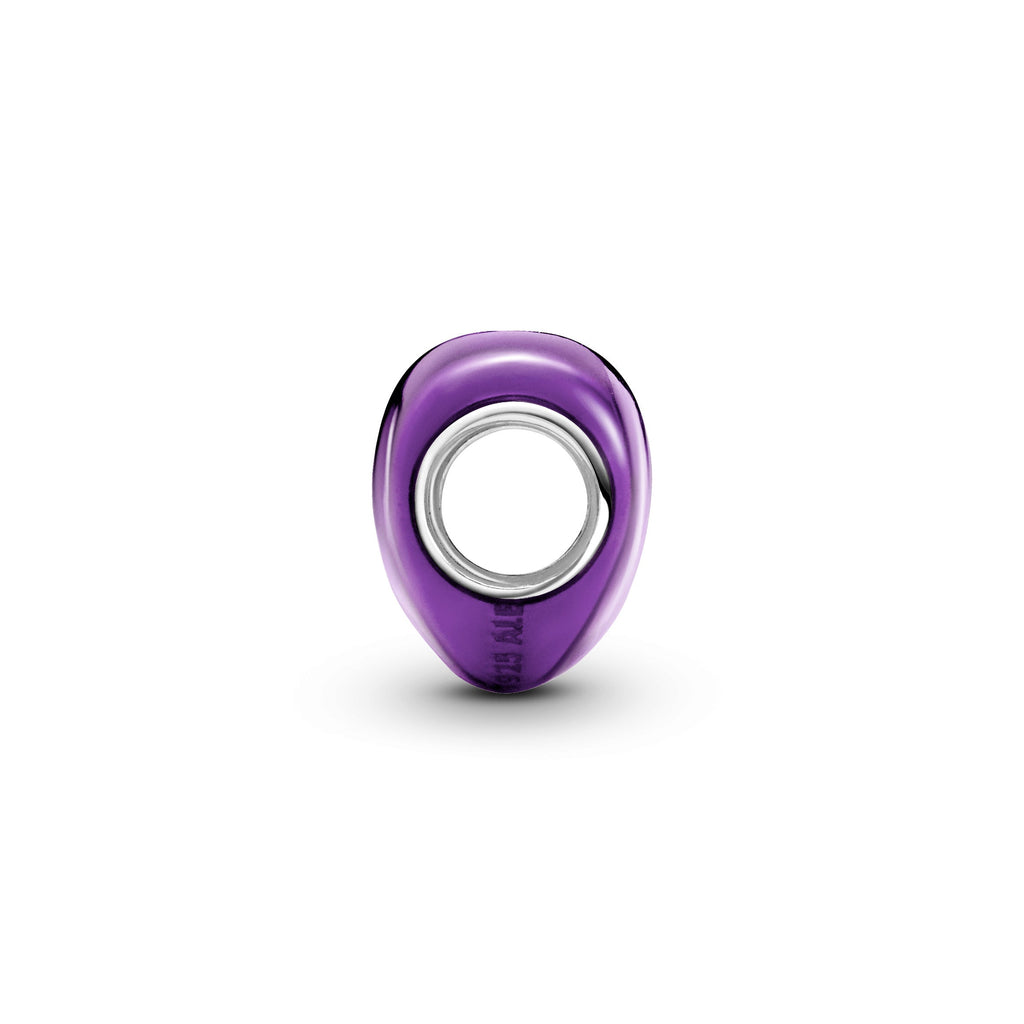 Pandora Metallic Purple Heart Charm