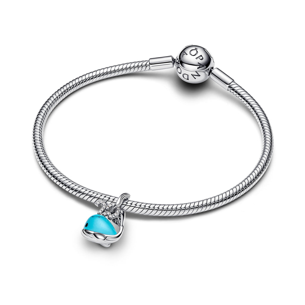 Pandora Turquoise-colored Whale Dangle Charm