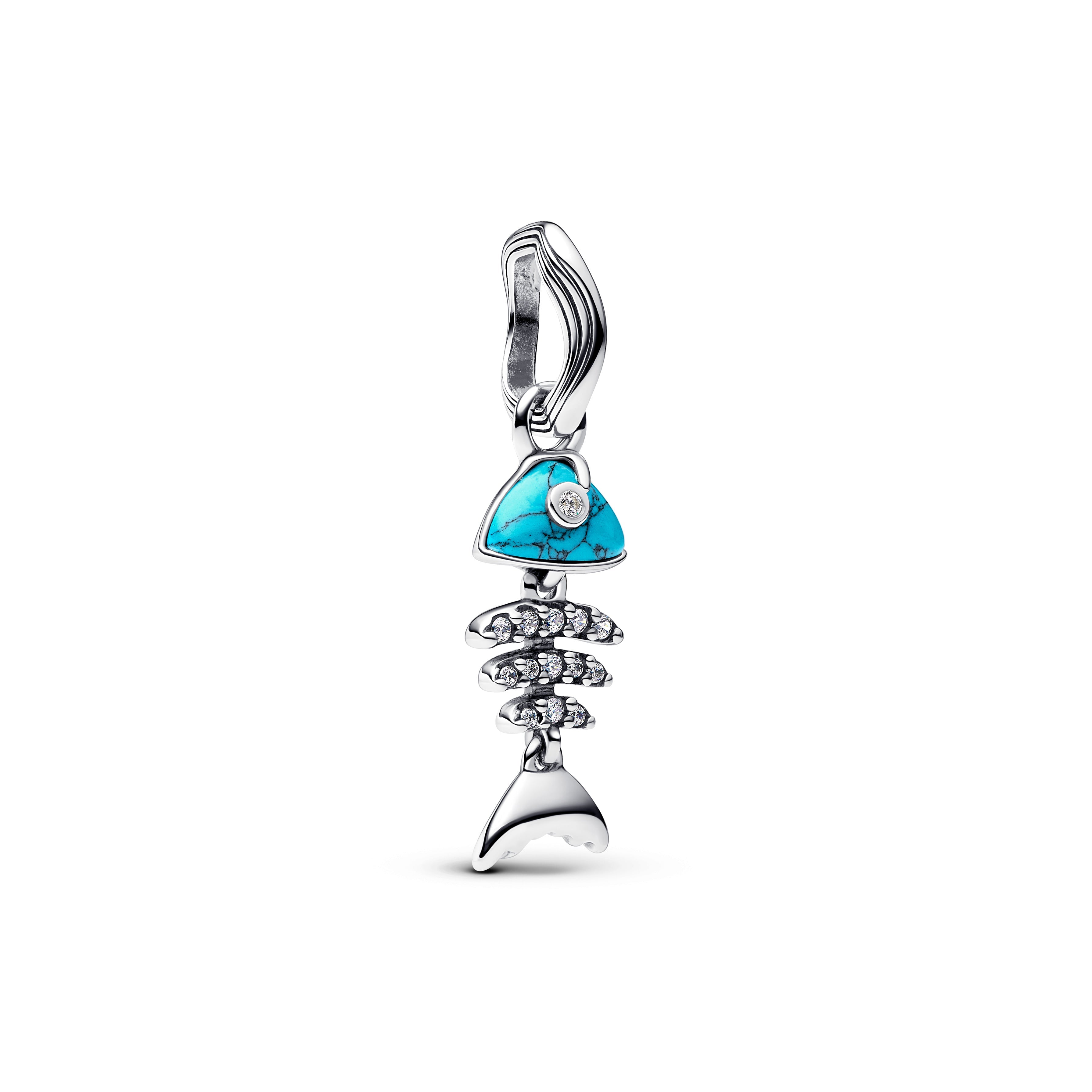 Pandora Turquoise-colored Fishbone Dangle Charm