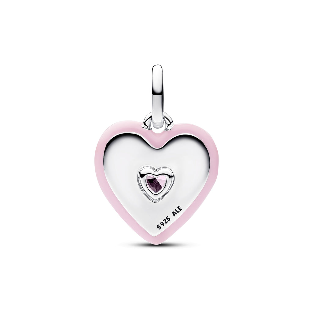 Pandora Radiating Pink Heart Medallion Charm