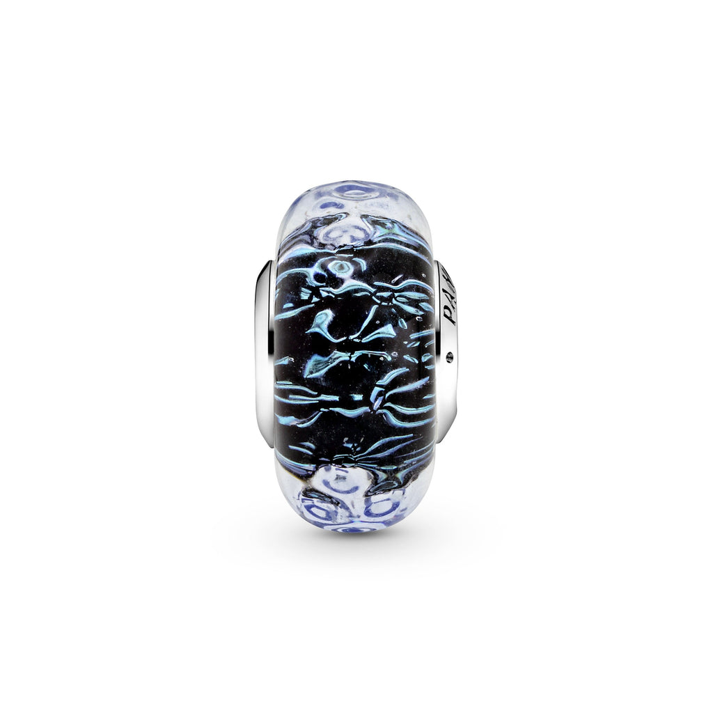 Pandora Wavy Dark Blue Murano Glass Ocean Charm