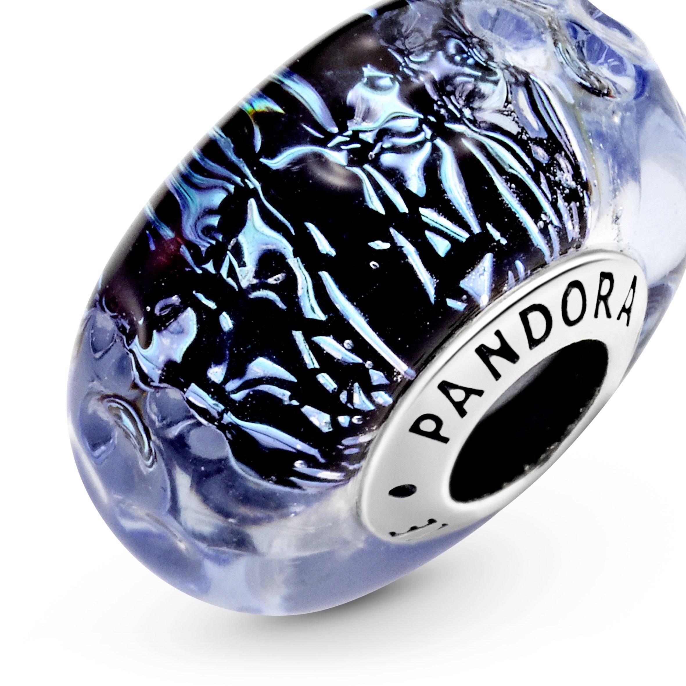 Pandora Wavy Dark Blue Murano Glass Ocean Charm