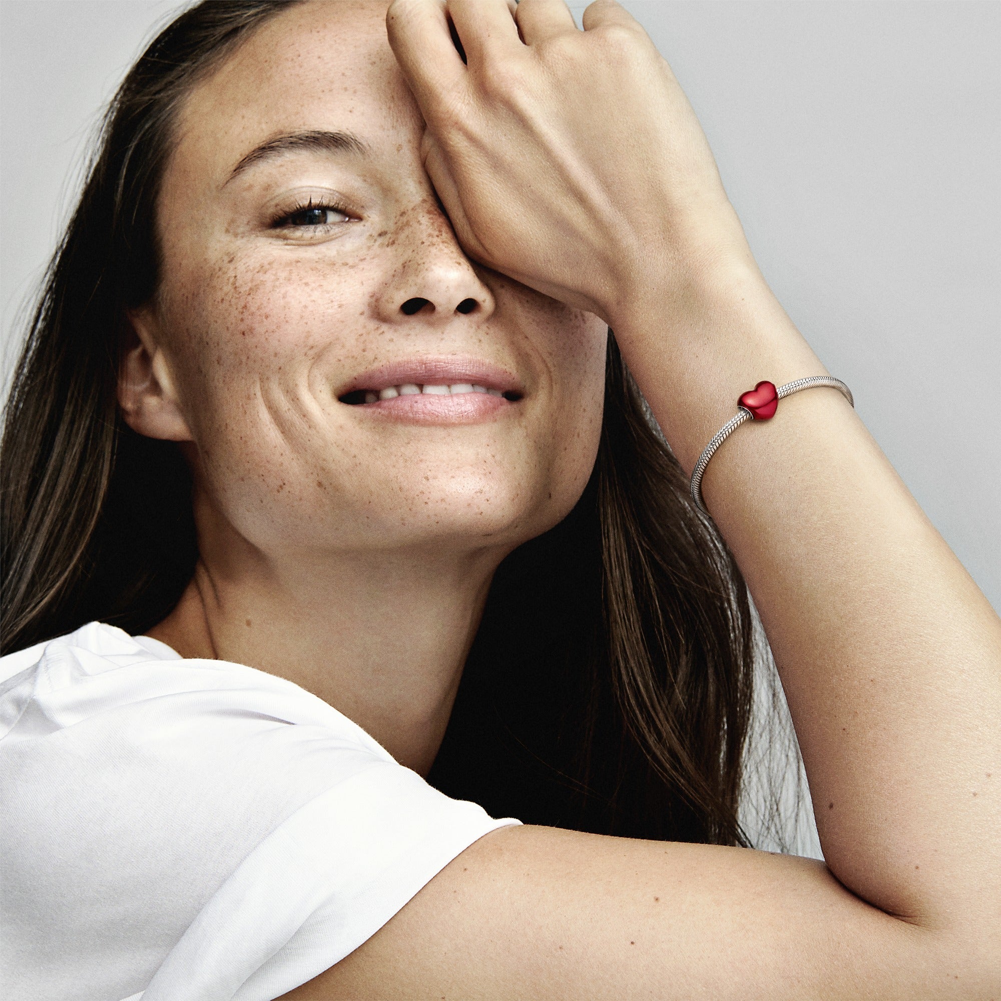 Pandora Metallic Red Heart Charm